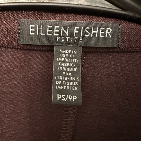 Eileen Fisher Petite Crepe Blazer Size PS/PP Brown Stretch Open Front - Picture 2 of 9